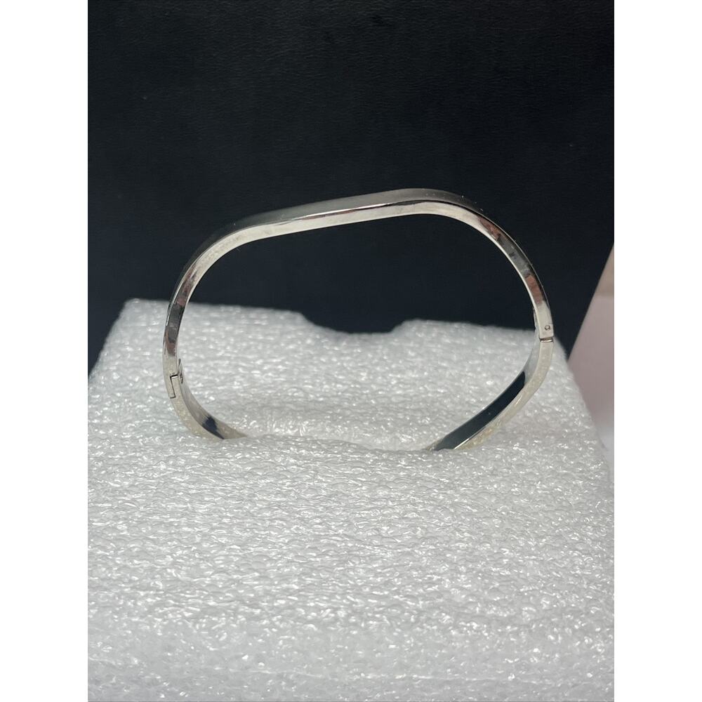 Solid Sterling Silver 925 Smooth Polished Wave Cu… - image 2